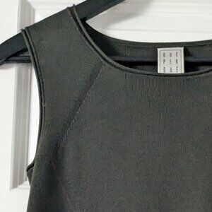 Silk business casual dark green top